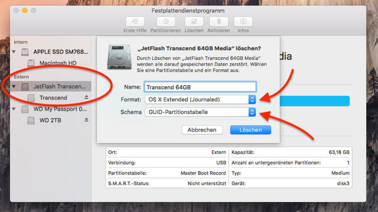 format usb key for mac and pc
